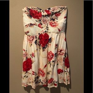 Floral Strapless Dress